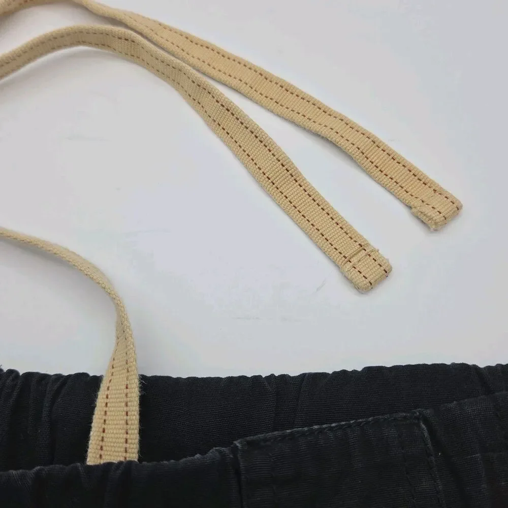 Tommy Bahama Cargo Shorts Black Men Sz Large Elastic Waist 8